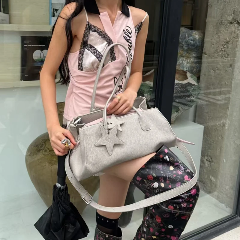 Large capacity Women's Shoulder Bag Retro Minimalist Color-block Suede Tote Multi-compartment Shoulder Bag For Travel ＆commuting