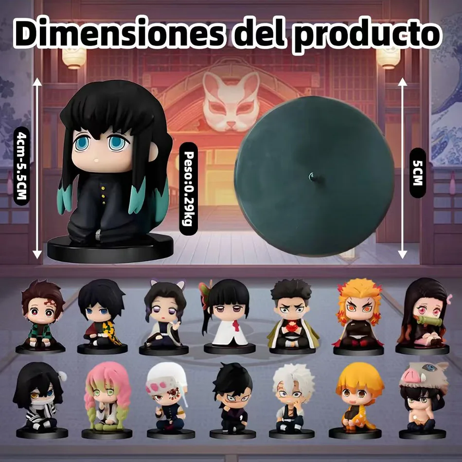 15 verschiedene Q-Version Anime Demon Slayer sitzende Geisterpuppen Tanjiro Nidouzi Inosuke Zenitsu Figuren Actionfiguren Filmmodelle Spielzeug – Detail 2