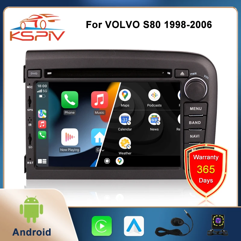 

Android GPS Navigation Player Car Radio for VOLVO S80 1998-2006 7inch Touchscreen Multimedia Video Carplay Auto Stereo headunit