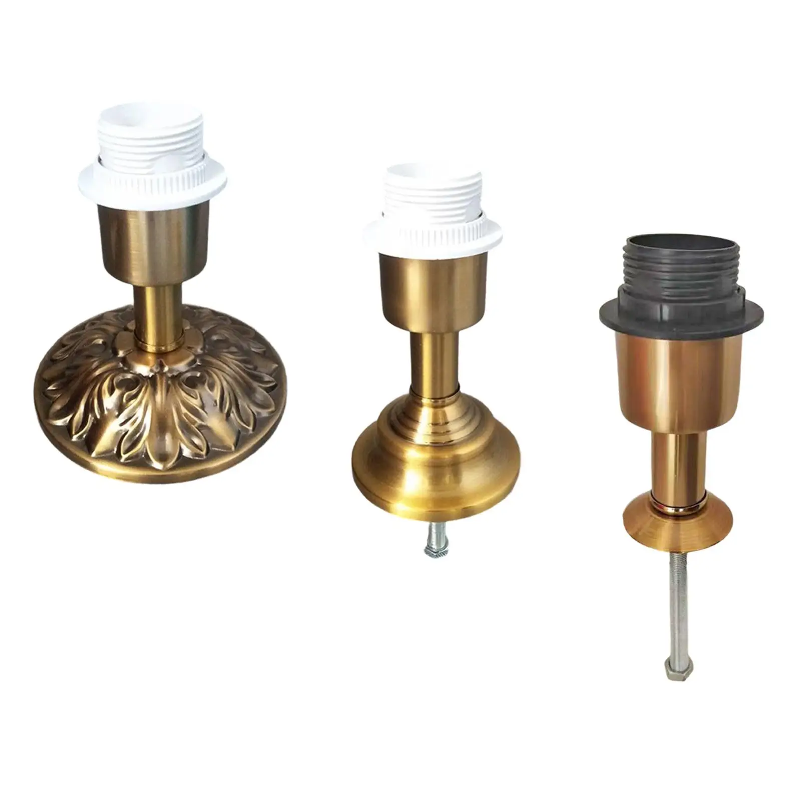 Metal Lamp Base Holder E27 Socket DIY Lighting Fixture for Ceramic Bottle Table Lamps for Custom Home Projects