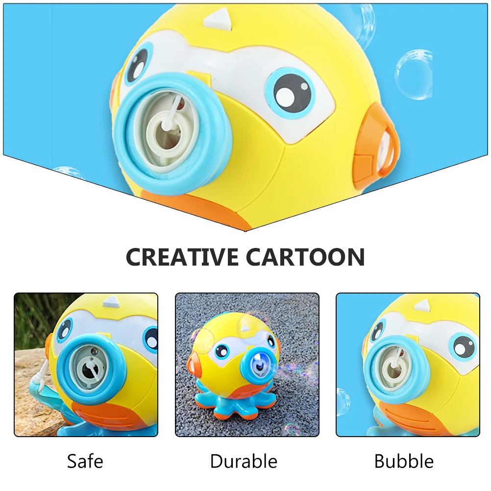 

Camera Bubble Machine Cartoon Octopus Making Toy Kids Blowing Shape Musical Blower