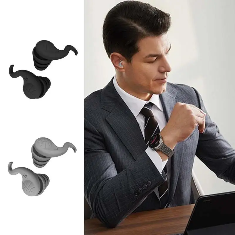 Noise Reduction Earplugs Reusable Washable Earplugs For Hearing Protection Sound Blocking Earplugs Soft Silicone Earplugs For