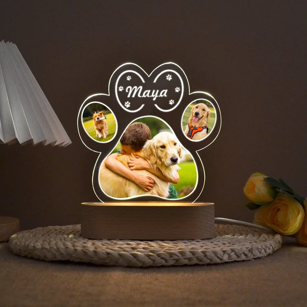 Pet Memorial Plaque Custom Acrylic Pet Portrait Gift Dog Loss Sympathy Keepsake Personalized Tribute Sign Unique Pet Remembrance