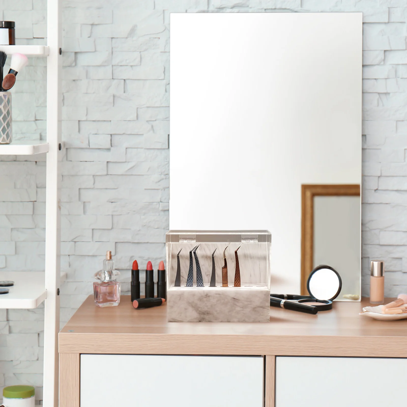 Wimperpincethouder 8-gaats acryl opbergstandaard voor wimperverlengingsgereedschap Displayrek Make-up organizer