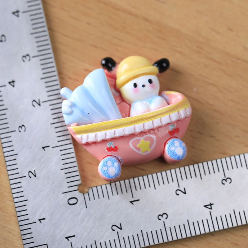 Miniso Cartoon Cha-cha Dog Cream  DIY Resin Accessories Hairpin Headstring Pencil Case DIY Crocs Fridge Sticker Nail Stick