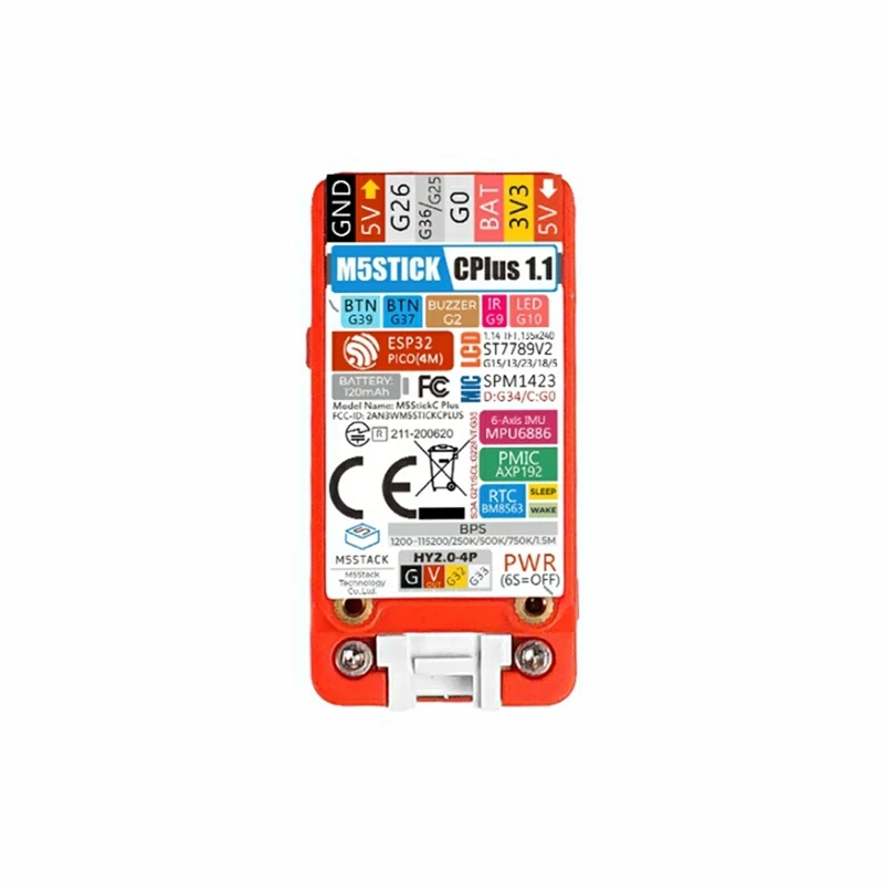 M5stack M5stickc PLUS M5 Stickc ESP32-PICO IR AXP192 Mini Typec Wifi LCD Iot Controller Development Kit