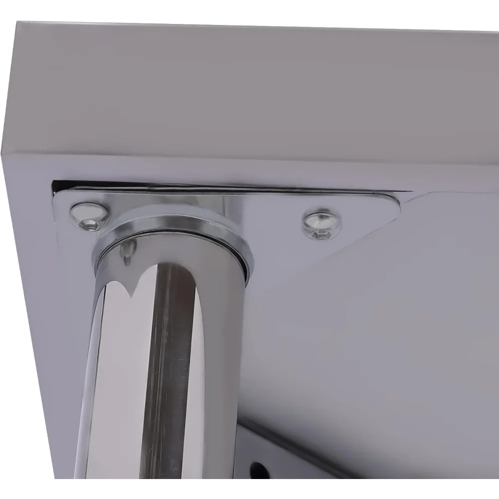 Servierwagen Catering Edelstahl Küchenregal 2 Ebenen Edelstahl Arbeitstisch mit Rollen 60x45x85cm – Detail 3