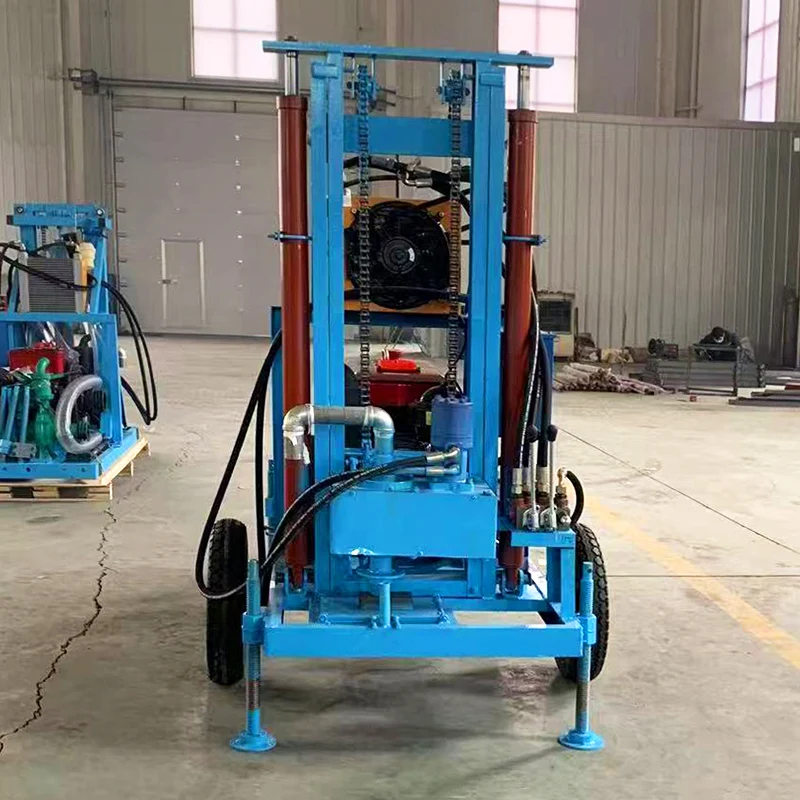 Индивидуальная колесная гусеничная гидравлическая дизельная буровая установка 22 л.с., 25 л.с., 35 л.с., 150 м, 200 м, мини-буровая установка для водяных скважин для фермы