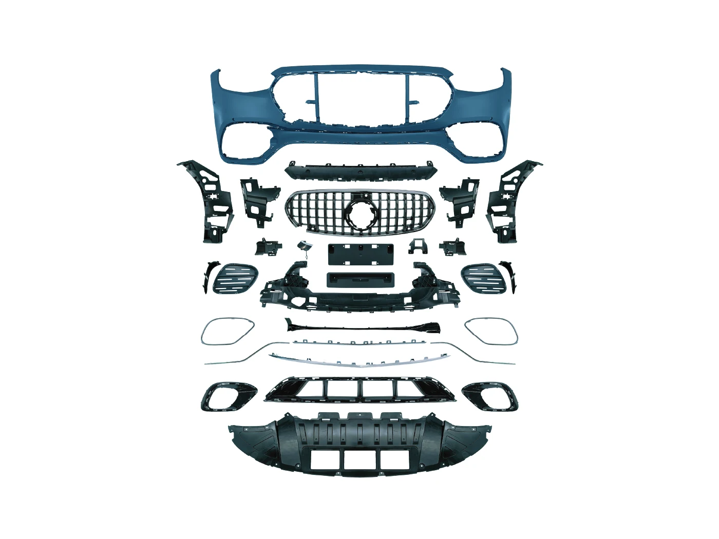 

2021-2024 Year S63 Body Kit for S Class W223 Upgrade to S63 Style Bodykit Front Rear Bumper Grille Diffuser Side Skirts