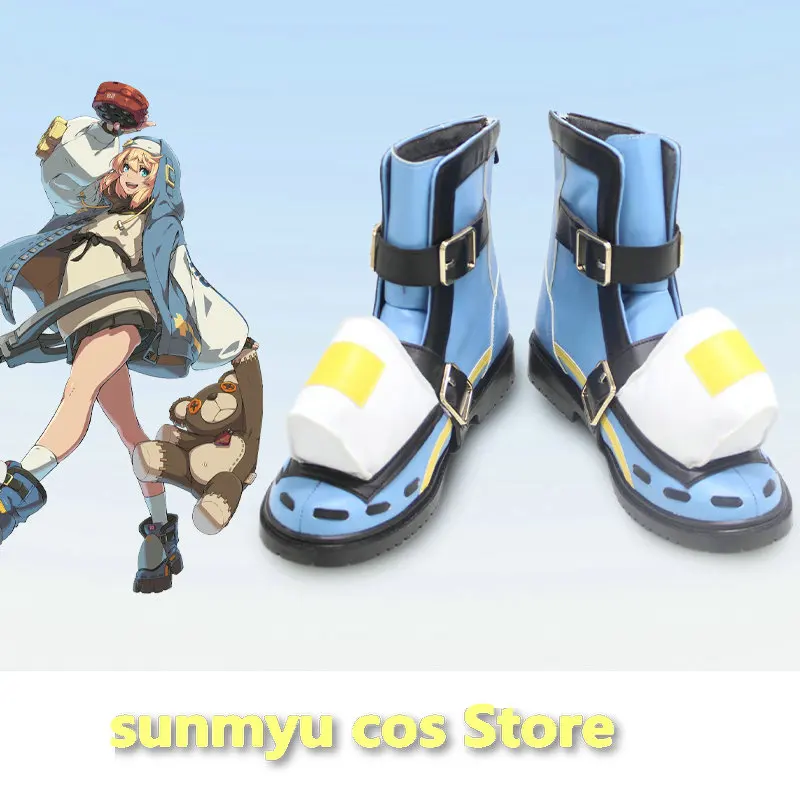

GUILTY GEAR STRIVE Bridget Cosplay Shoes Customize Size Blue boots