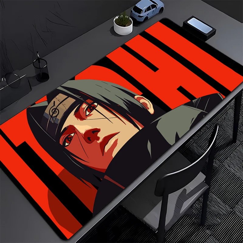 

NARUTO Uchiha Itachi Mouse Pad Large Computer Office Game Table Mats Rubber Anti-slip Gaming Keyboard coaster Desk Pads Mousepad