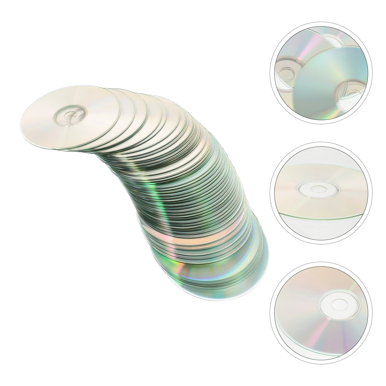 

50pcs Creative Diy Decorative Cd Discs Handmade Discarded Reflective Discs Crafts Supplies For Early Education Children'S