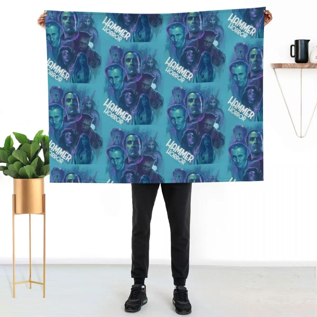 

Hammer Horror Montage Throw Blanket Multi Purpose Soft Warm Blanket for Home Travel