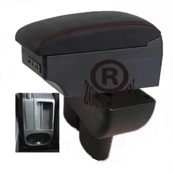 For Volkswagen VW Touran Caddy Armrest Box Center Console Elbow Rest Central Store Content with USB Interface Cup Holder