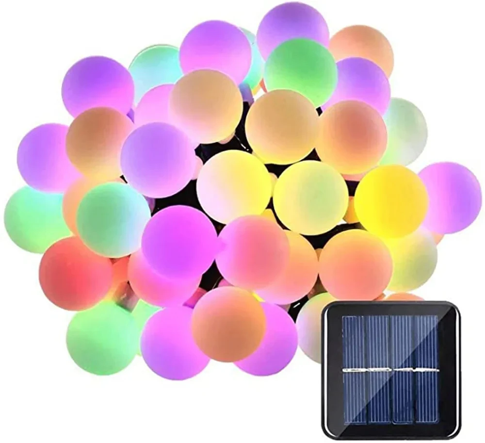 

Solar String Lights Outdoor Decorative Light String Waterproof IP65 Level 22M 200LED Frosted Small Ball String Lights