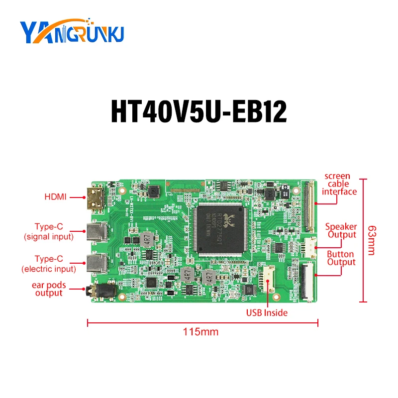 11.6 Inch BOE NV116QUM N31 3840x2160 40Pins EDP LCD with Capacitive Touch HDMI Driver Board for Laptop Tablet Raspberry Pi