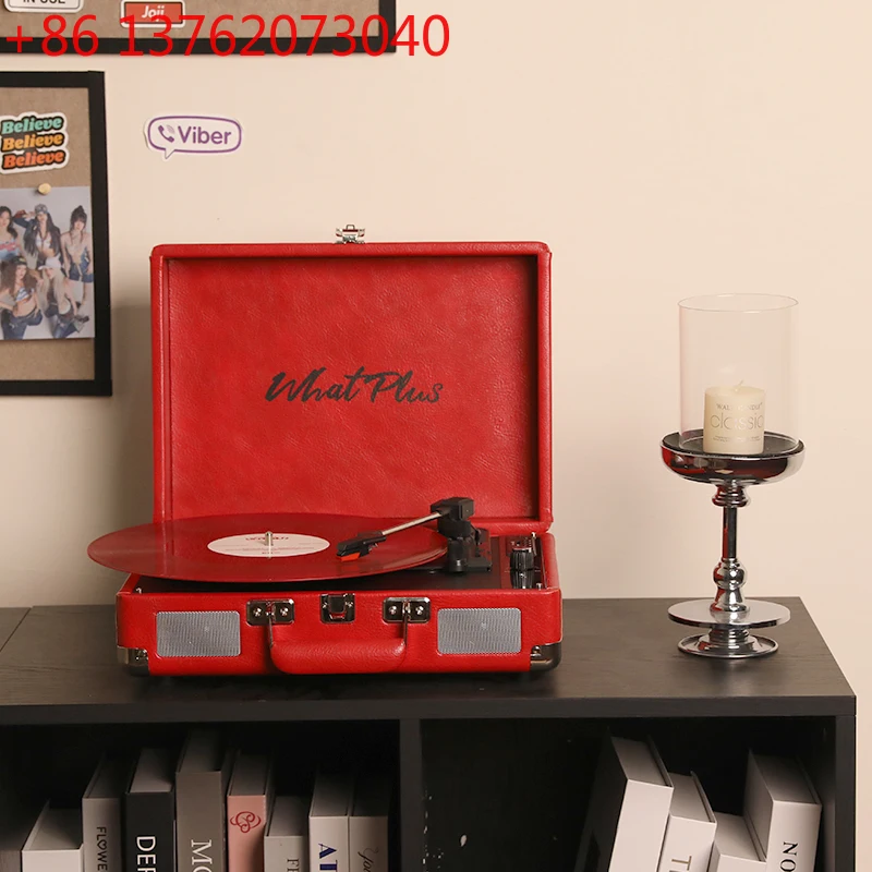 

Whatplus P1 Vinyl Record Player Bluetooth Audio Integrated Gramophone Retro Living Room European Player