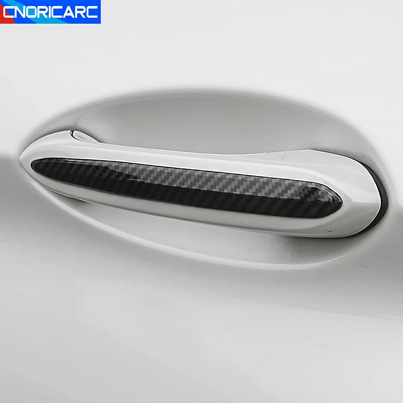 

Car Styling Outer Door Handle Decoration Trim Strips For BMW 5 Series G30 G38 2018-2022 Carbon Fiber Color Exterior Accessories