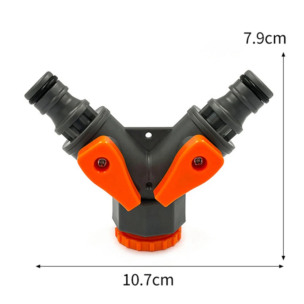 Y-Type Ball Valve Hose Adapter 3/4 inch Fitting Compatible with 16mm Nipple for Outdoor Water Control Applications
