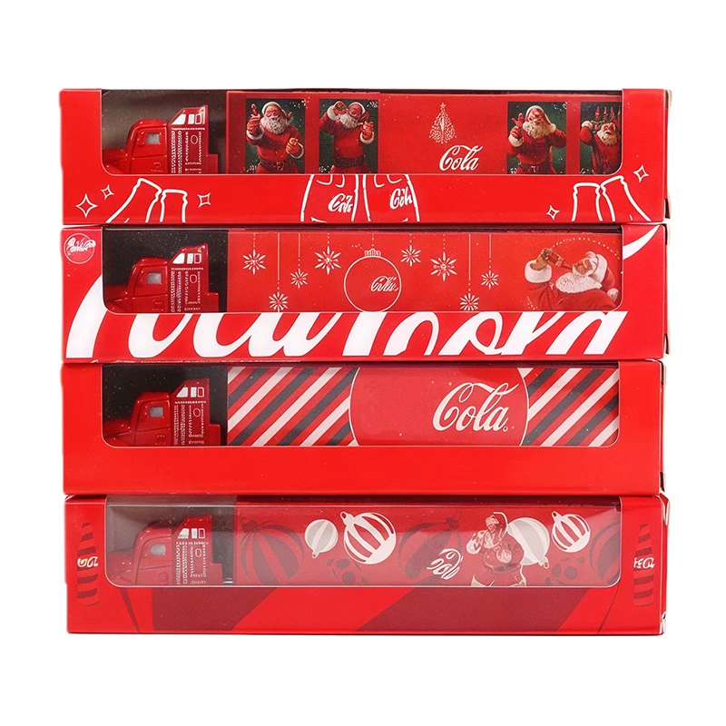 Camión de transporte pequeño a escala 1:72, modelo de coche de aleación, colección estática, juguetes decorados para regalos de Navidad y vacaciones