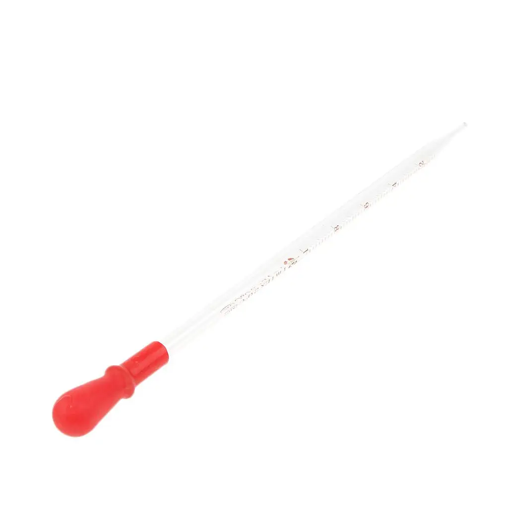 Glass Pipette with Rubber Cap Graduated Dropper Environmental Friendly Laboratory Tool for Microbiology