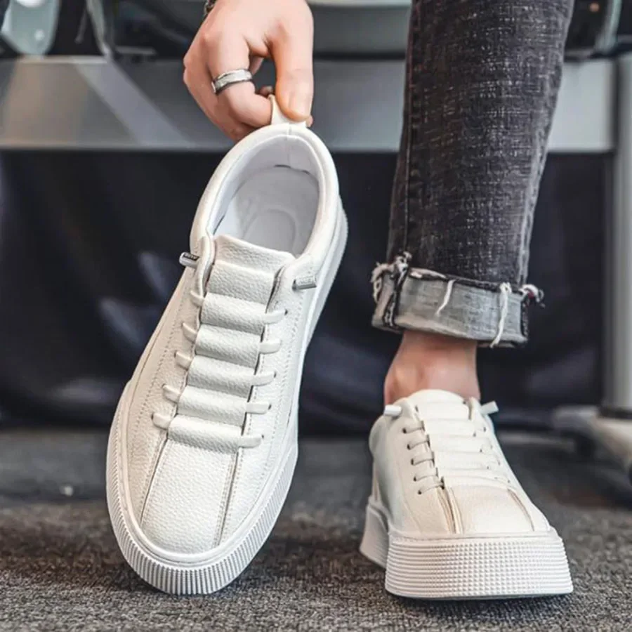 Sneakers for Men  Fashion Casual Lace Up Round Toe Flat White mens Running Sport Shoes Zapatillas Deportivas Hombre