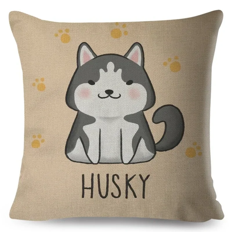 Cute Cartoon Pet Cat Cushion Cover Adornment Cute Children's Room Animal Pillow Cover Sofa Home Car Pillowcase 45x45cm