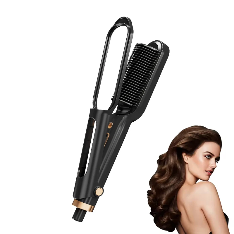 

Портативный выпрямитель для волос «два в одном» для домашнего салона, плоский железный керамический выпрямитель для волос с отрицательными ионами, инструмент для укладки