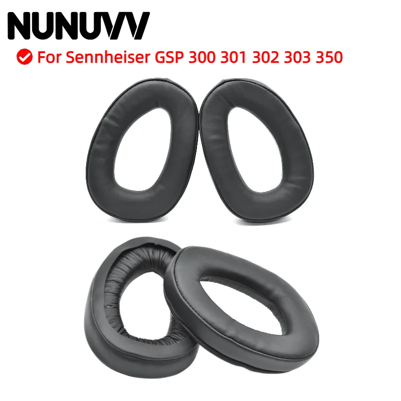 

NUNUVV Ear Pads For Sennheiser GSP 300 301 302 303 350 Headphones Headset Replacement Ear Pads Cups Earpad Memory Foam Cushions