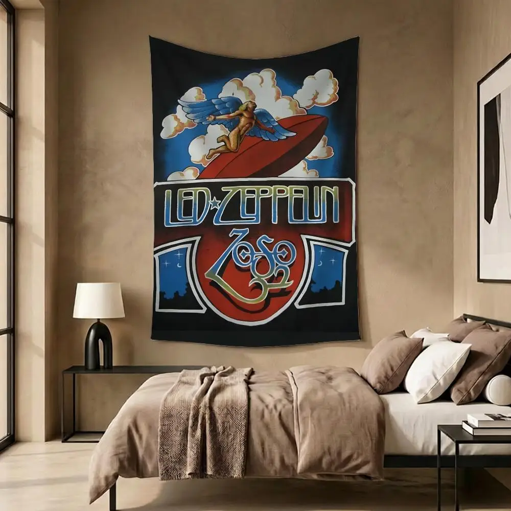 Band Music Rock Led Zeppelin Tapestry Daily Soft Rectangular Wall Hanging Decor for Living Home Room