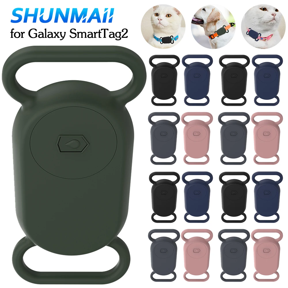 Portable Protector Case For Samsung Galaxy SmartTag2 Waterproof Silicone Case for Galaxy Smart Tag 2 for Dog Cat Collars Holder