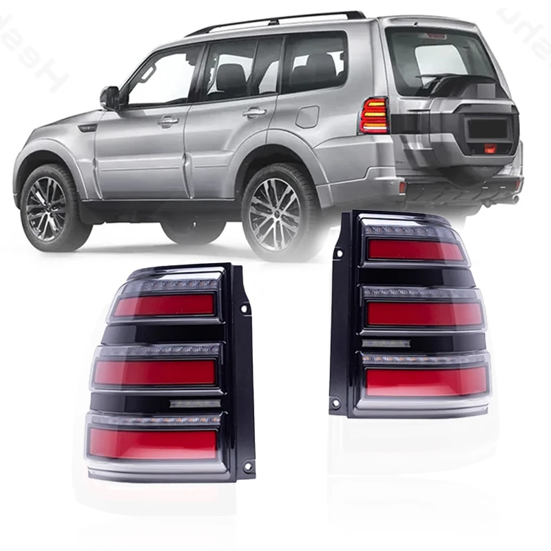 For Mitsubishi Pajero V93 V87 V97 06-20LED rear tail light rear fog light brake light running water turn signal auto accessories