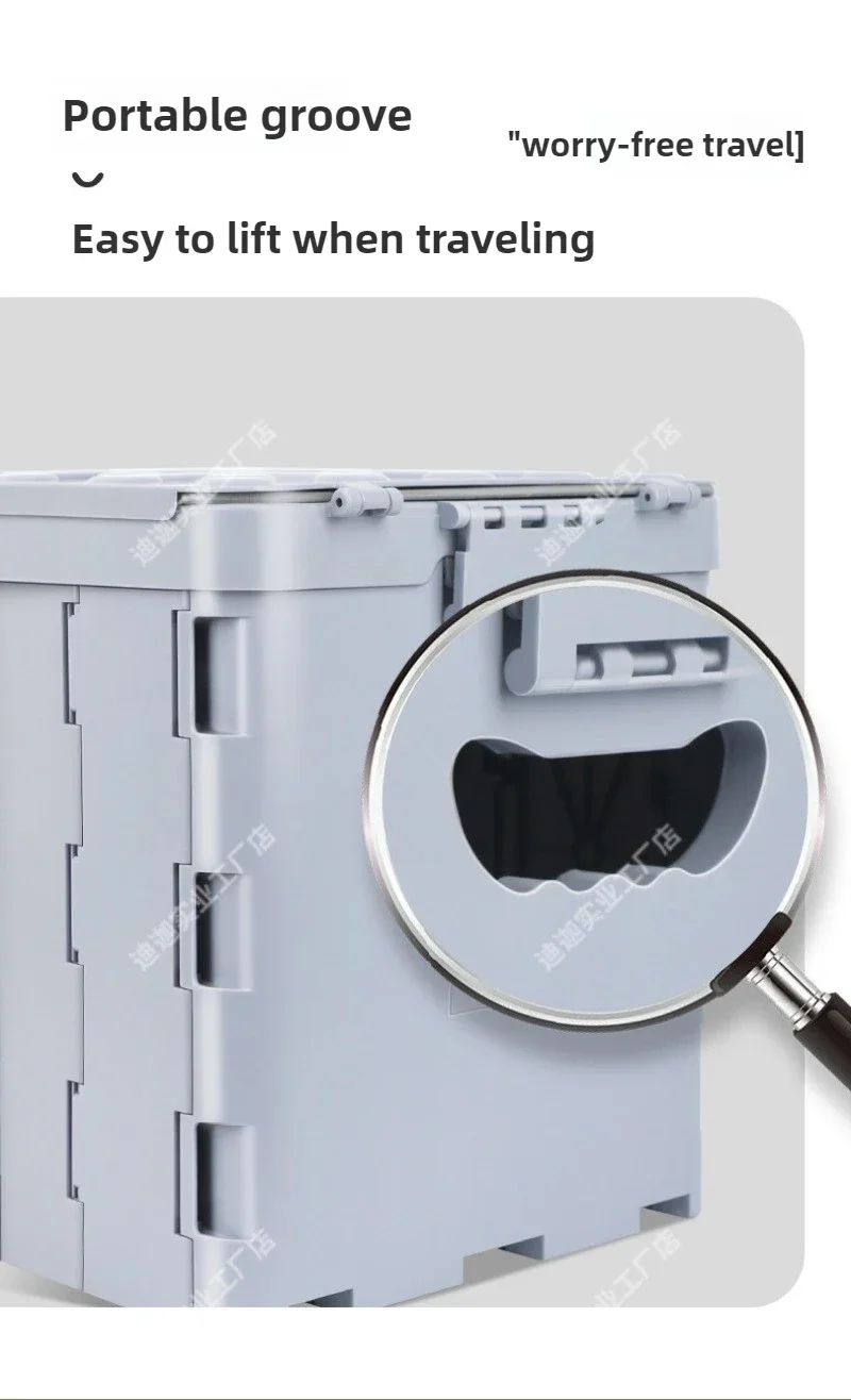 Superior 30*33*18cm Outdoor Folding Toilet Portable Car Mobile Toilet Adult Travel Self-driving Travel Camping Toilet with Soft