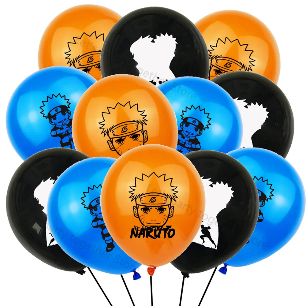 15Pcs Latex Ballon Sasuke Narutoed DIY Gift Party Supplies Kid Boy Birthday Family Event Party Decoration Party Accessories Bal