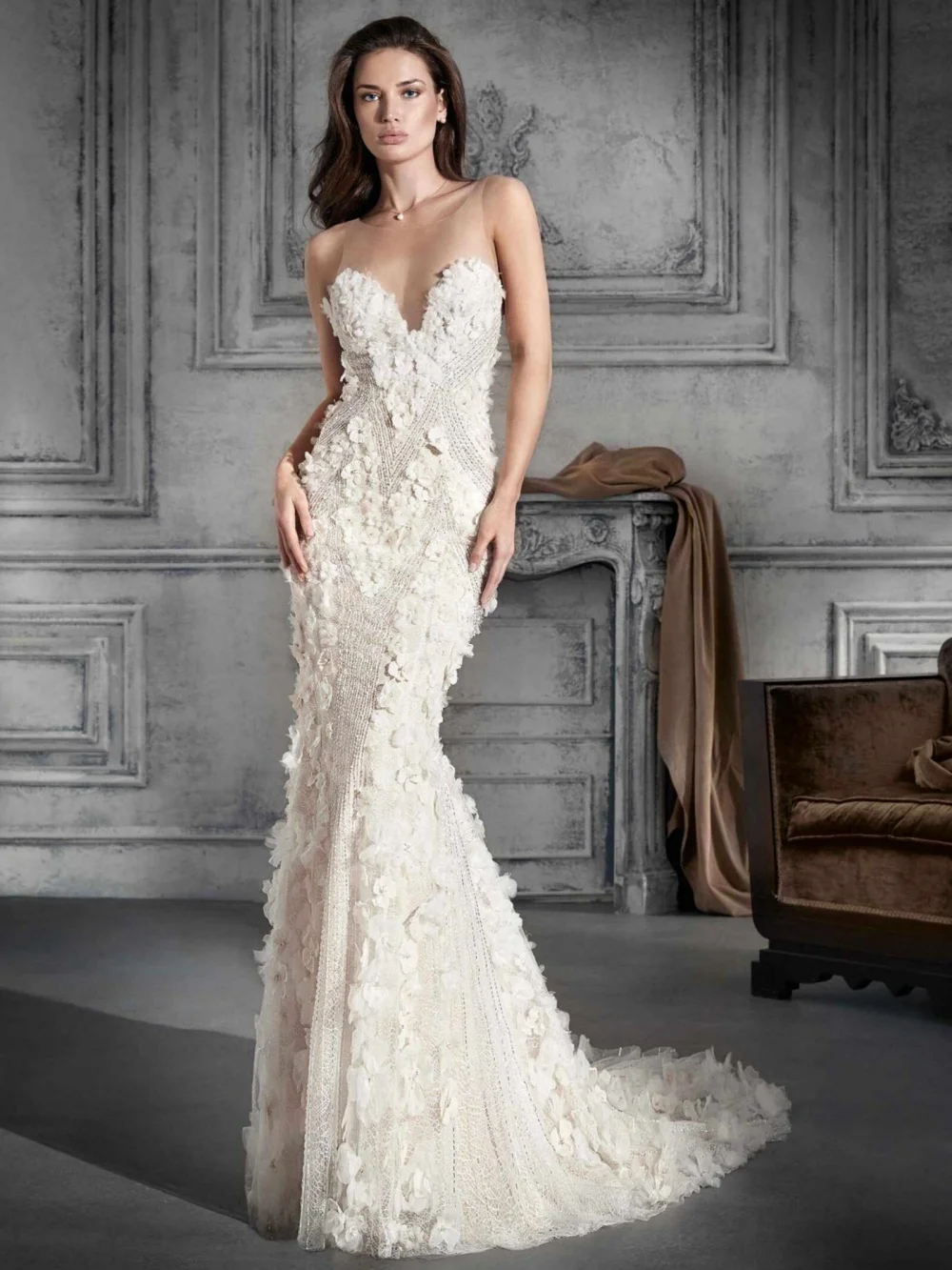 

DMDRS Romantic Sweetheart Wedding Dresses Stylish Appliquéd Bridal Gowns Formal Sleeveless Floor-Length Wedding Gowns Vestidos