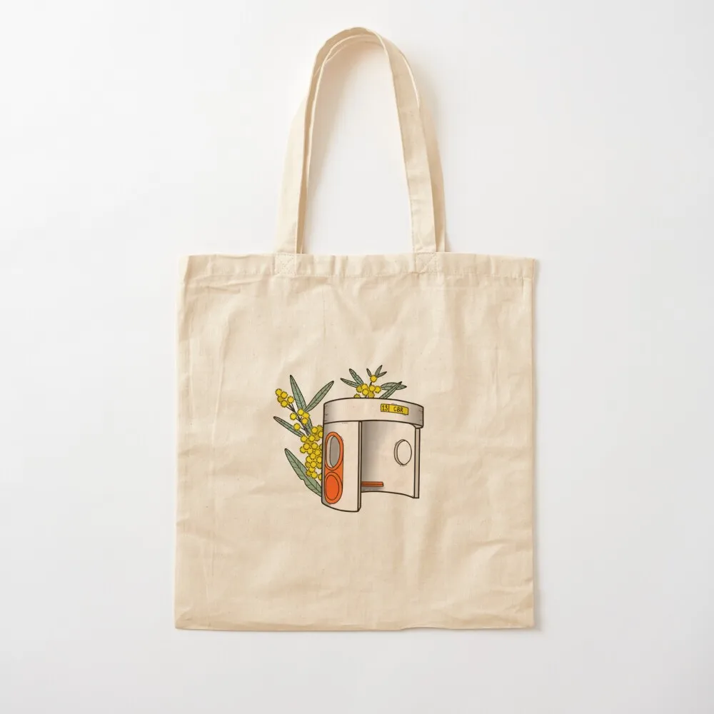 

Canberra Bus Stop with Wattle Flowers Tote Bag Eco bag Women's tote bag Canvas Tote