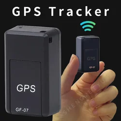 Mini rastreador GPS para coche, GF-07, seguimiento en tiempo Real, localizador antirrobo y antipérdida, soporte magnético fuerte, posicionador de mensajes SIM