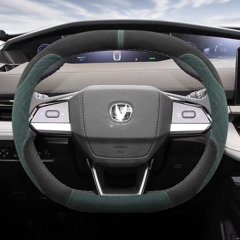 Leather Car Steering Wheel Cover for Changan Univ Unik Unis CS55 PLUS 2022 2023 2024 2025 Accessories