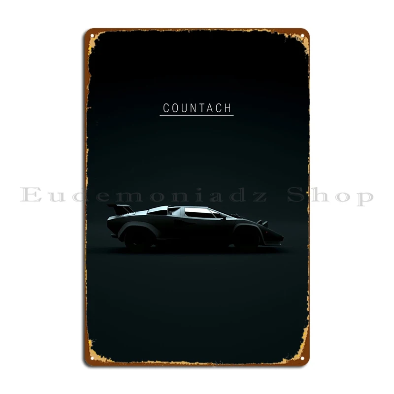 1988 Countach Lp5000 Qv Metal Signs Customize Wall Cave Wall Pub Mural Character Tin Sign Poster