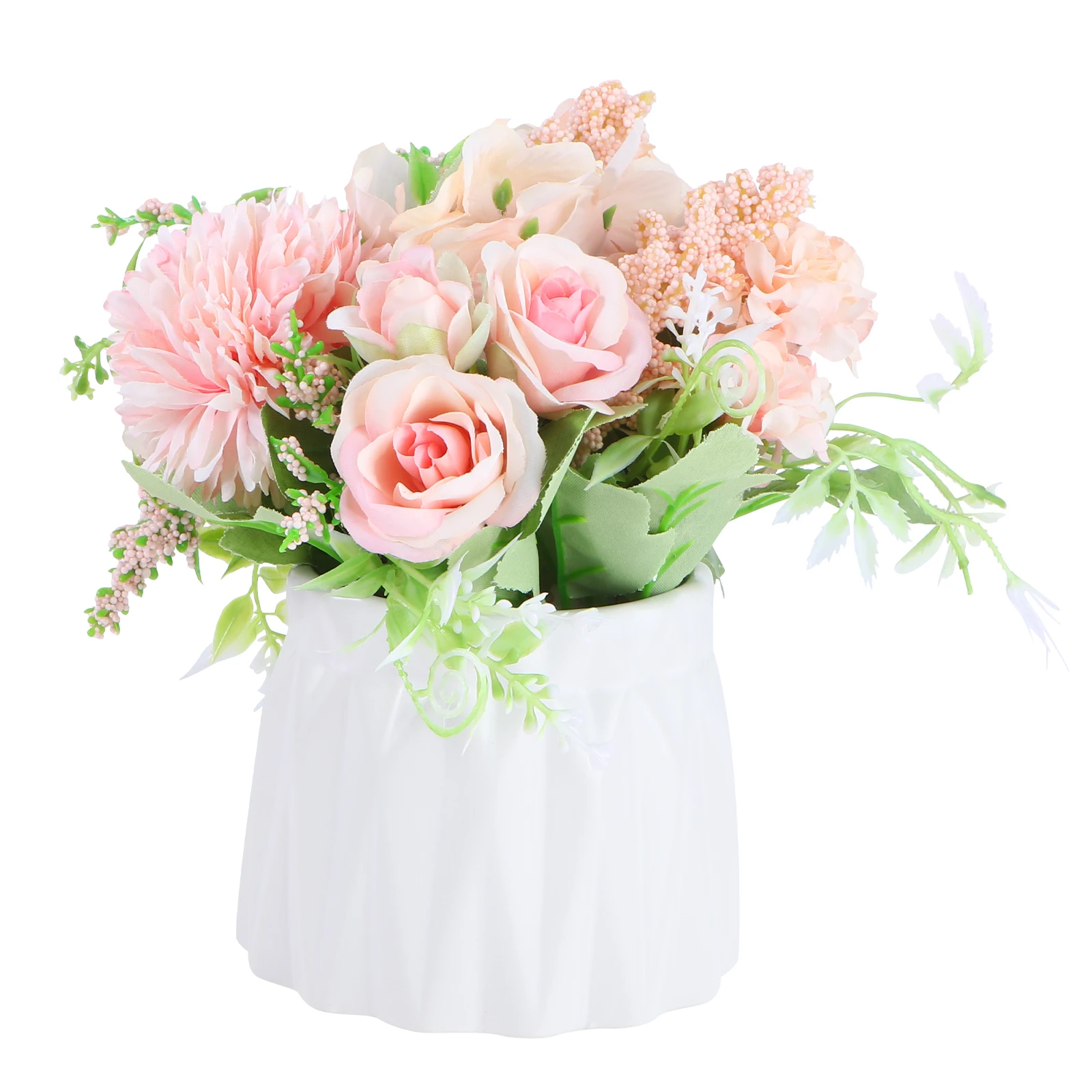

Artificial Flower Suit Vase Model Bonsai Simulation Rose Household Adornment Decorative Arrangement Lifelike Rose nament Non