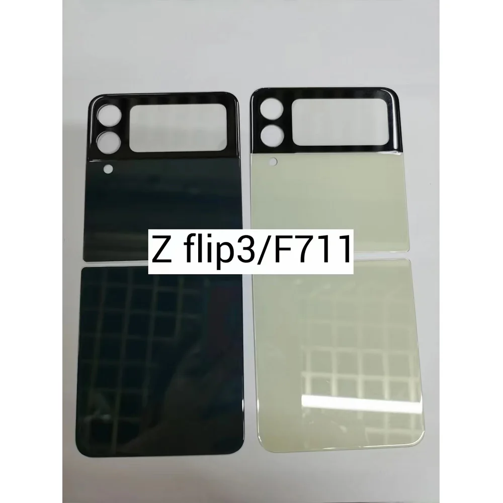 For SAMSUNG Galaxy f711 z filp 3 Back Battery Cover Glass  Door Rear  Housing  with Camera bezel + Lens