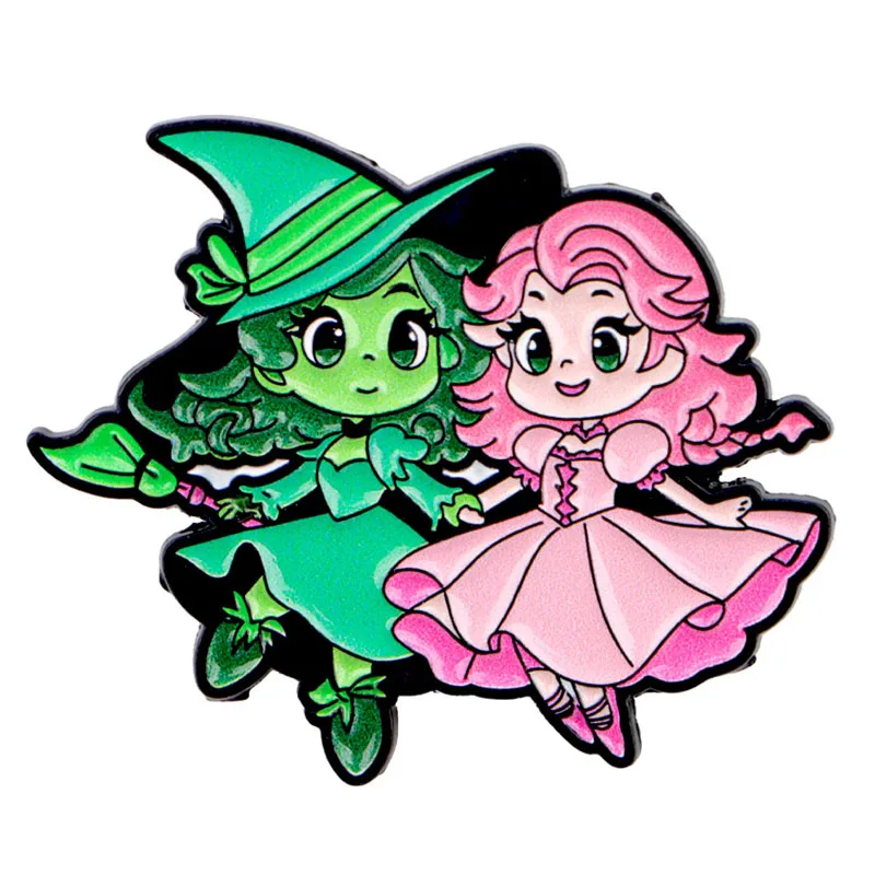 Enamel Pins Witch Brooch Pines Lapel Pins Badge on Backpack Clothing Accessories Witch Jewelry Halloween Gifts Decorations Thing