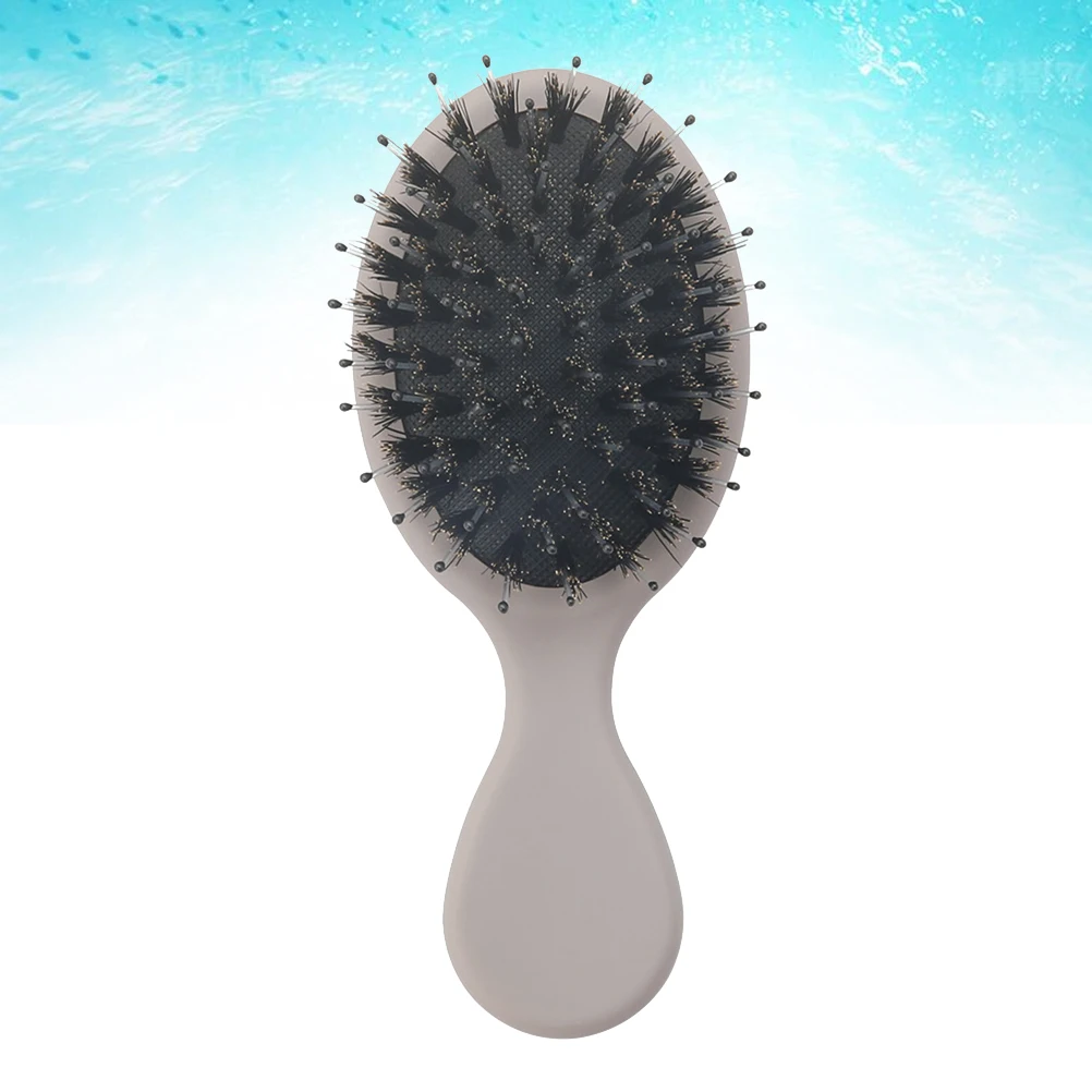 

1 шт., массажная расческа, портативная прочная расческа со свиной щетиной, легкий инструмент для выпрямления волос