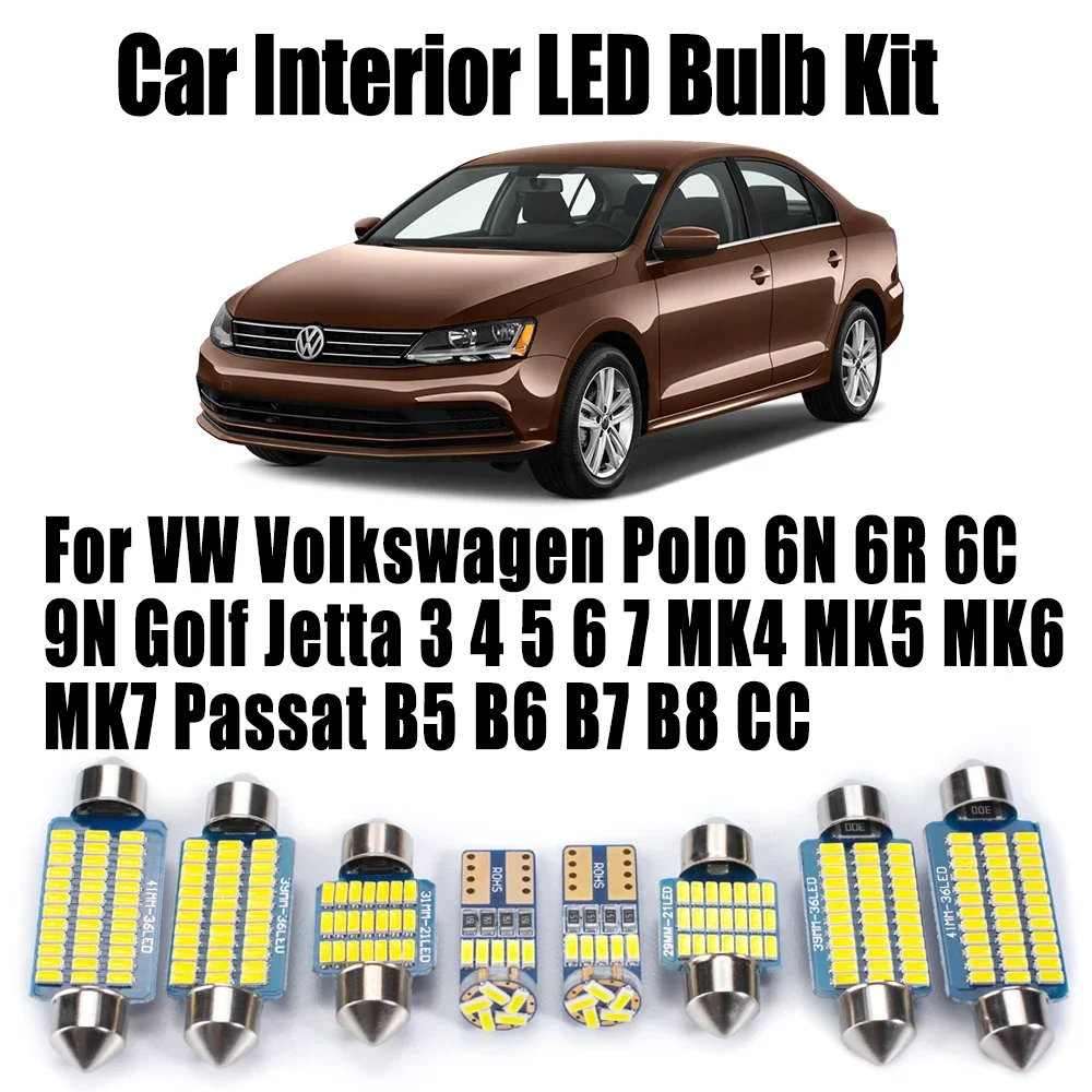 LED Interior Light Kit For VW Volkswagen Golf Jetta 3 4 5 6 7 MK4 MK5 MK6 MK7 Polo 6N 6R 6C 9N Passat B5 B6 B7 B8 CC Accessories