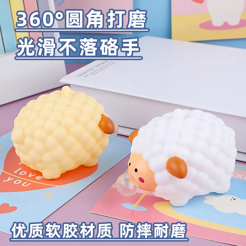 Morbido Sputo Bolla Giocattolo Carino Pecora Morbido Squishy Giocattolo Antistress Animali Del Fumetto Divertente Bambini Spremere Palla Sensoriale Agitarsi Giocattolo Regalo