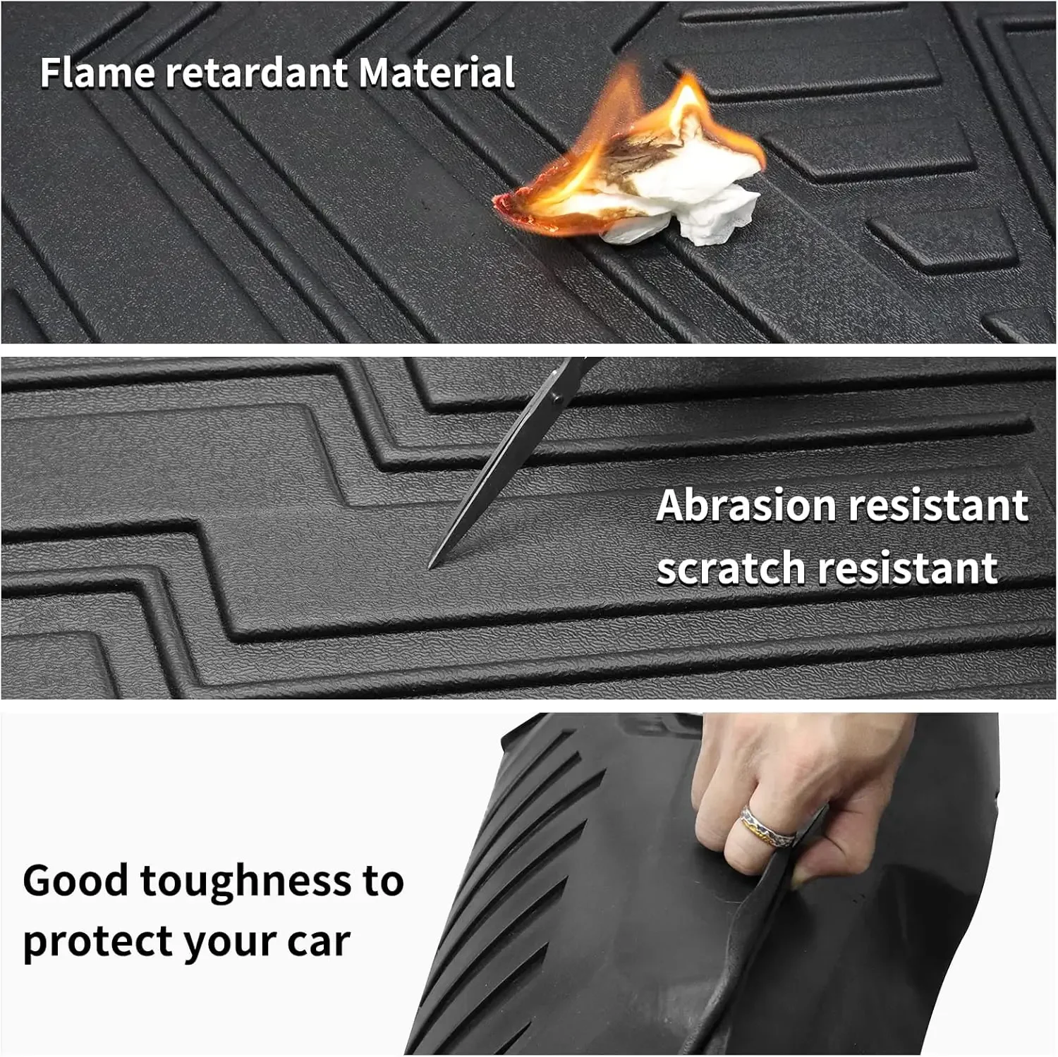 سجادات أرضية TPE لمازدا CX-30 (تناسب FWD AWD جميع الموديلات) 2020-2024 2025 بطانة شحن صندوق السيارة ومسند الظهر مجموعة جميع الأحوال الجوية