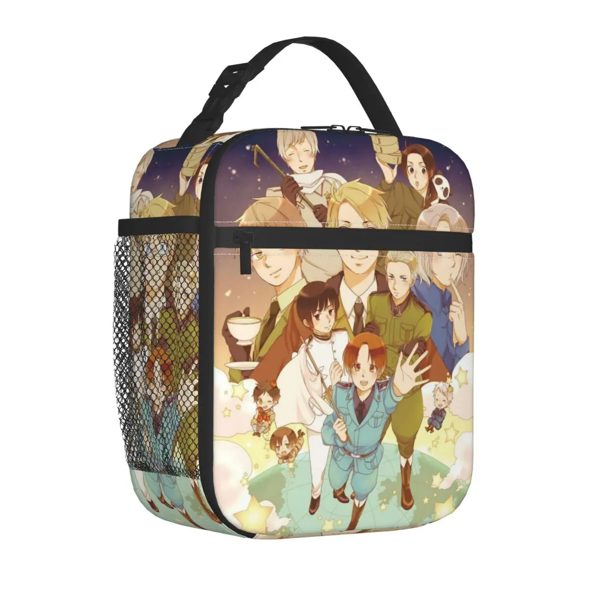 Hetalia World Stars Insulated Lunch Bag Food Container Bags Portable Cooler Thermal Lunch Boxes For Picnic