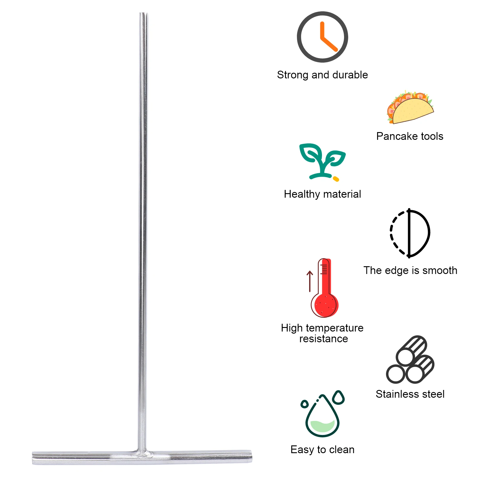 Stainless Steel Crepe Spreader Tool For Pancake Making Kitchen Baking Tools Restaurant Quality Home Use Silver S Size