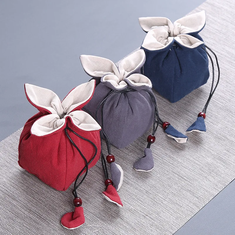 Thickened Multi-Functional Cotton And Linen Teaware Bag Teapot Storage Bag Portable Travel Teapot Set Bag Tea Accessories LC652