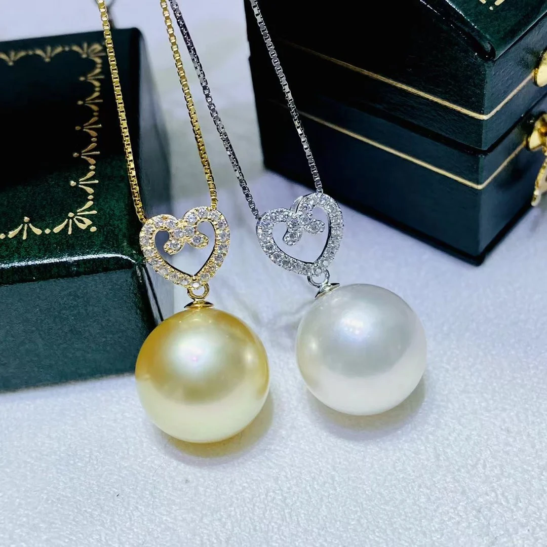 

JY2023 DIY 18K Pearls Pendants Bases Pedestals Necklaces for Women Not Include Pearls